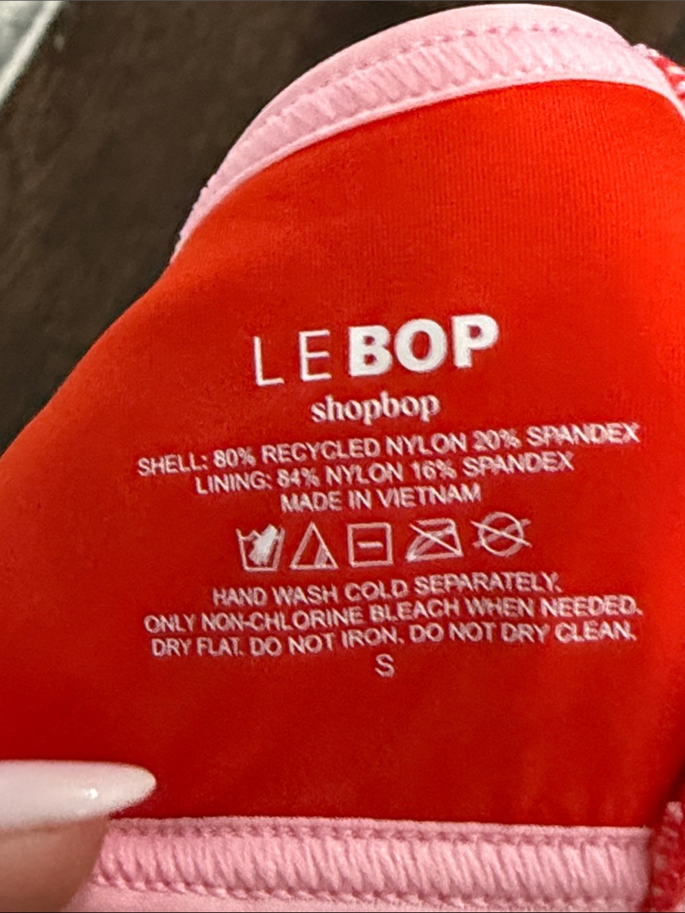 NWT LE BOP Colorblock Bikini Top - Picture 7 of 8